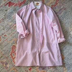Caryn Lawn Pink Striped Button-Up Shirt